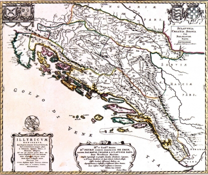 LUČIĆ, IVAN (IOANNES LUCIO): MAP OF ILLYRICUM
